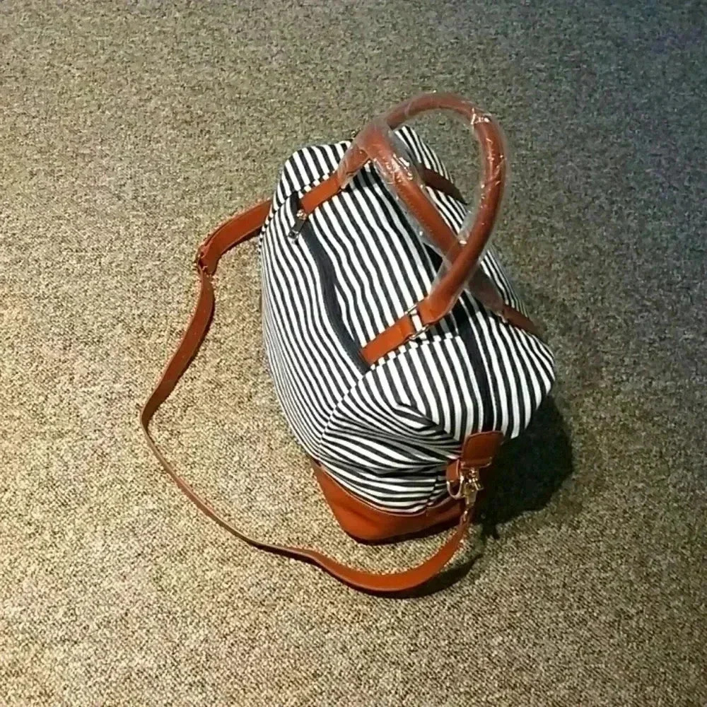Woman ladies canvas weekend bag - Picture 5 of 7